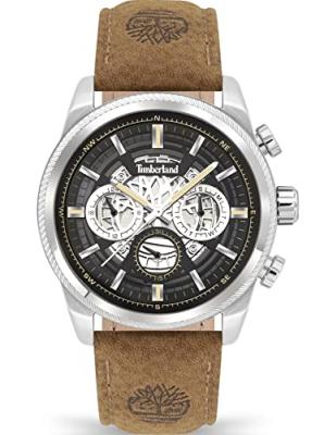 Timberland Homme Analogique Quartz Montre avec Bracelet en Cuir TDWGF2200704