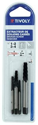 Set d'extracteurs de goujons 11111021234, Diam.2.2 &agrave; 4.7 mm - Tivoly