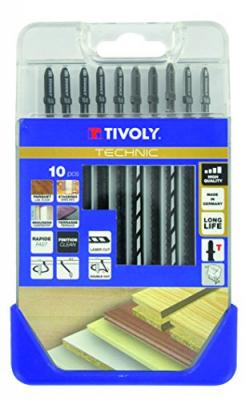 Tivoly XT505570001 Lames de scie sauteuse, Gris, Set de 10 Pi&egrave;ces
