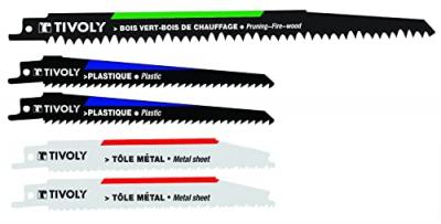 Lames de scie sabre TIVOLY XT505820001 Compo 5 Pi&egrave;ces