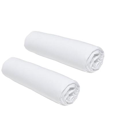 TODAY Essential - Lot de 2 draps Housses 160x200 cm 2 Personnes 100% Coton Craie
