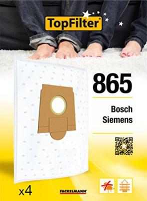 Lot de 4 sacs aspirateur pour bosch topfilter premium ref. 64865 64865