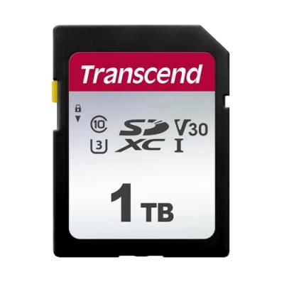 Transcend 1To SDXC 300S Carte M&eacute;moire UHS- I, C10, U3, V30, 4K, Full HD - TS1TSDC300S