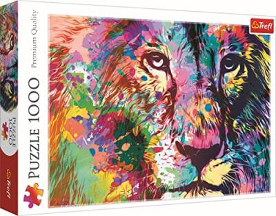 Puzzle 1000 pi&egrave;ces : Lion Color&eacute; Trefl