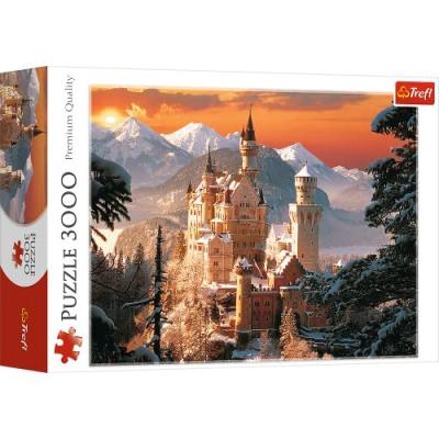 Puzzle 3000 Pi&egrave;ces : Allemagne : Neuschwanstein sous la neige, Trefl