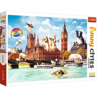 Trefl - puzzle 1000pezzi, dogs in london [wztrft0ul010596]