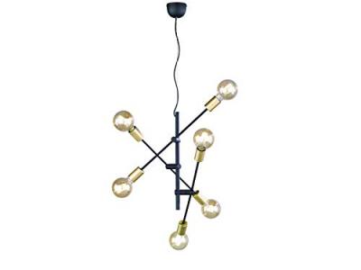 Trio - Suspension Cross six lampes - Noir