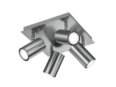 TRIO, Spot, Marley 4xGU10, max.35,0 W Corps: metal, Nickel mat L:24,0cm, L:24,0cm, H:15,0cm IP20