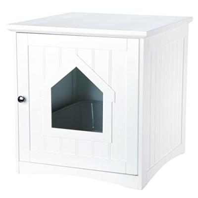 Trixie - Cabine de toilette, en mdf 49 &times; 51 &times; 51 cm, blanc