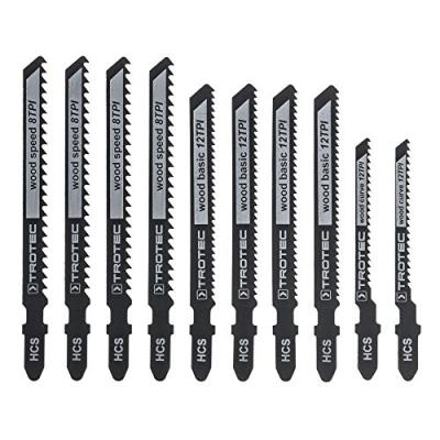 TROTEC Lot de 10 lames de scie sauteuse pour bois