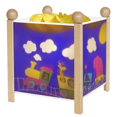 Lanterne Magique Train - Bois Naturel 12v - Trousselier