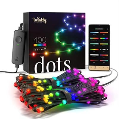 Dots Strip 20 m 400 Led rgb bt + WiFi Black Wire - Twinkly