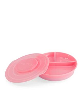 Assiette divis&eacute;e Twistshake +6 Mois Rose 1 pi&egrave;ce