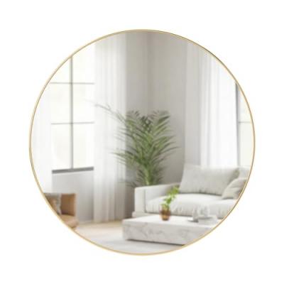 Umbra - Miroir rond en m&eacute;tal 86 cm Hubba laiton