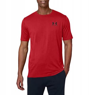 Under Armour Sportstyle Left Chest, T-Shirt Homme, Red / Black , S