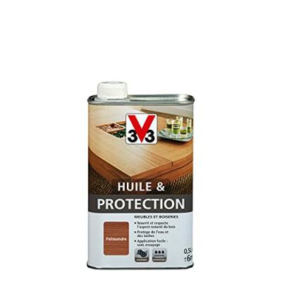 V33 Huile & protection pour meubles et boiseries, Palissandre 0,5L