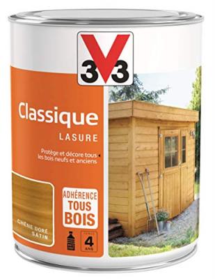 Lasure V33 Classique 4 ans ch&ecirc;ne dor&eacute; satin&eacute; 1 l