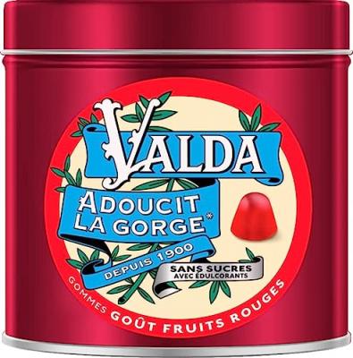 Valda Gommes sans sucres go&ucirc;t Fruits Rouges