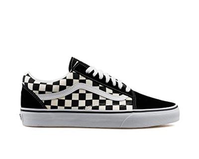 Baskets Vans Old Skool &agrave; lacets plats en cuir noir
