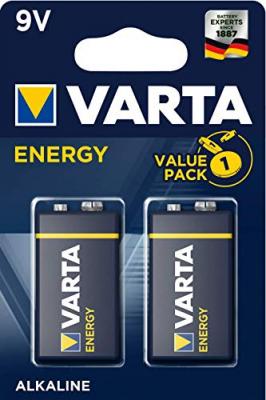 Varta Pile Alcaline E-Block 6LR61 9V, 2 pi&egrave;ces (04122 229 412)