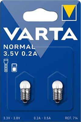 Lot de 2 ampoules pour lampe de poche Argon &agrave; vis 714 - 3,5 V - 0.2 A