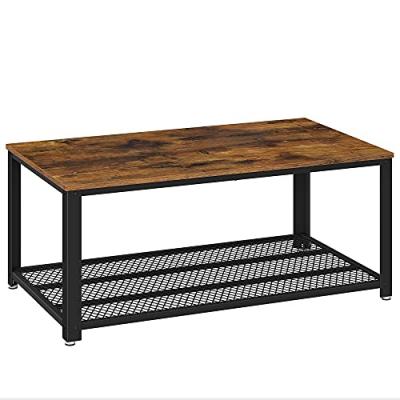 SONGMICS Table basse, Armature en m&eacute;tal, Industriel, 1 &eacute;tag&egrave;re LCT61X