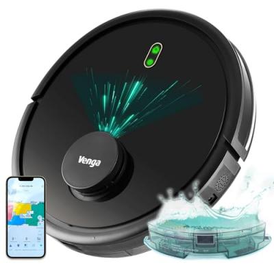 Aspirateur Robot Venga! VG RVC 3002 BK 30W 65dB 560ml Navigation par Laser Noir