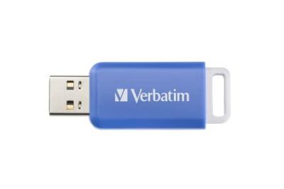 Cl&eacute; USB - 64GB - Flash 2.0 DataBar, Verbatim - Bleu
