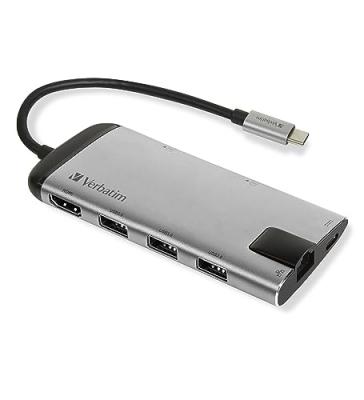 Verbatim Usb-c Adapter Usb 3.1 Gen 1 Usb 3.0+hdmi+sdhc+mi Gris