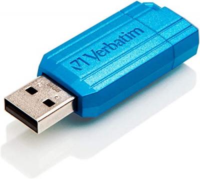 Verbatim USB DRIVE 2.0 PINSTRIPE Cl&eacute; USB 64 GB bleu 49961 USB 2.0