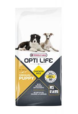 Nourriture pour chiens opti life versele laga chiot moyen 12,5 kg
