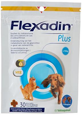 Vetoquinol Flexadin Plus Chien Chat Moins De 10kg 30 bouch&eacute;es
