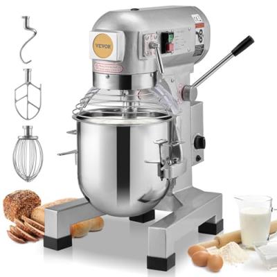 VEVOR Robot P&acirc;tissier Commercial 10 L Batteur sur Socle &agrave; 3 Vitesses 550 W