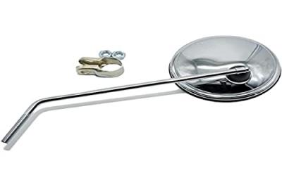 Bihr - Retroviseur Chrome A Collier D105mm, M8x125_ Caf&eacute; Racer_Vintage