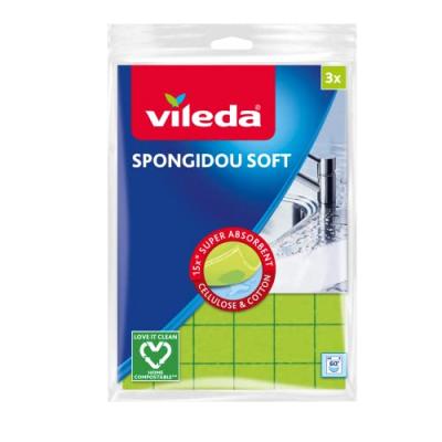 Vileda - 4027471 - Rectangle Vaisselle spongidou 25x36 cm - Pack de 3
