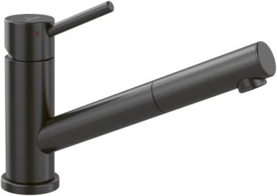 Robinet cuisine Como Shower, anthracite, Sans nettoyant