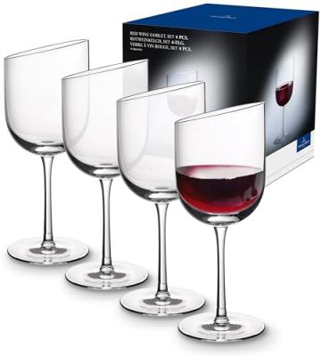VILLEROY ET BOCH Lot 4 verres &agrave; vin rouge 40 cl New Moon 11-3653-8110