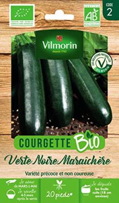Courge verte, noire, mara&icirc;ch&egrave;re bio VILMORIN 4 g