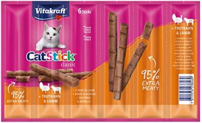 Vitakraft Catstick Classic dinde & agneau pour chats 10 x 6 b&acirc;tonnets