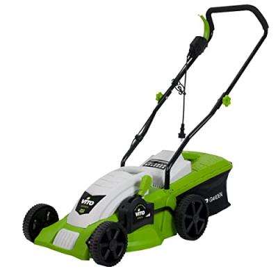 Tondeuse &eacute;lectrique - VITOGARDEN - 1400W - Coupe 34cm - Hauteur de coupe 20-60mm - Bac 35L