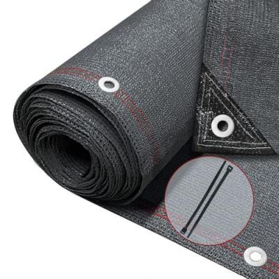 Brise vue occultant en HDPE 230g/m&sup2; 1x10m avec attaches de fixation anthracite
