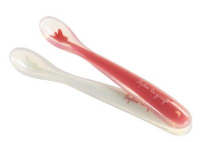 Vulli Lot de 2 Cuill&egrave;res Douces Silicones - Sophie la Girafe