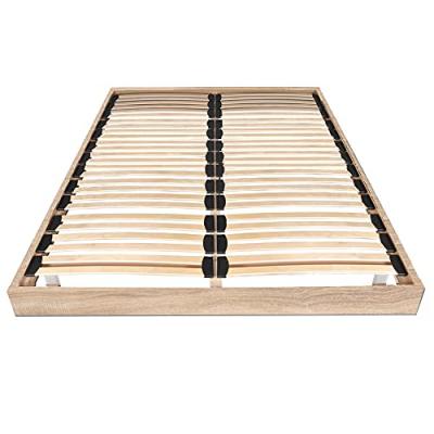 Sommier sur pieds 140x190cm SOMKIT, ch&ecirc;ne blanchi