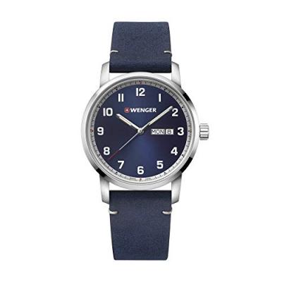 WENGER Montre &agrave; affichage analogique bleu nuit / argent