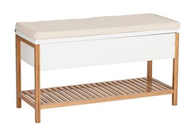 Wenko Banc d'entr&eacute;e Finja avec coffre de rangement - en Bambou et MDF