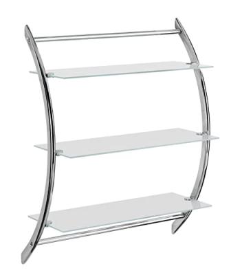 Etag&egrave;re murale vermont, chrom&eacute;e - chrome/satin&eacute;e