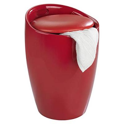 Wenko Tabouret de douche rouge - Wenko - Panier &agrave; linge int&eacute;gr&eacute;