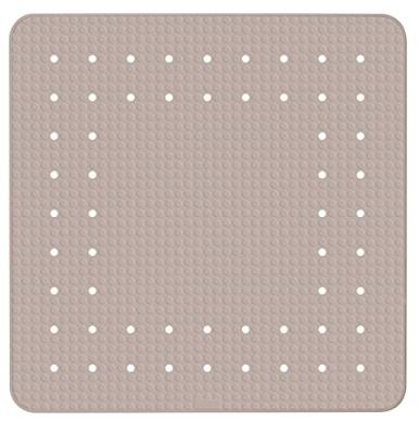 Tapis antid&eacute;rapant pour douche Mirasol taupe 54x54cm
