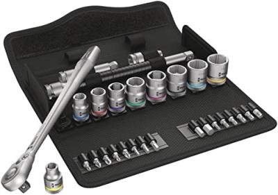 Wera 5004051001zyklop 8100sb113/8drive metal-switch slim cl&eacute; &agrave; cliquet et douilles 29pi&egrave;ces