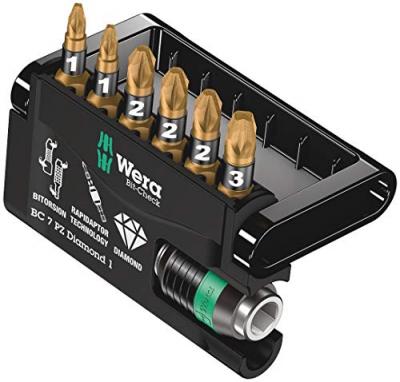 Wera bit-check 7 pz diamond 1 embouts+support universel DFX-541340
